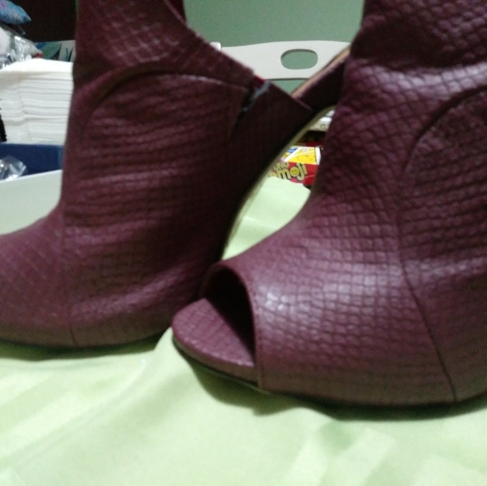 Purple snake skin heels shoes - Picture 5 of 7